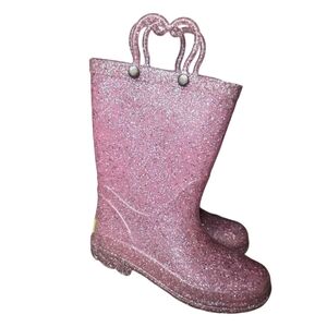 Sparkly Pink Glitter Rain Boots